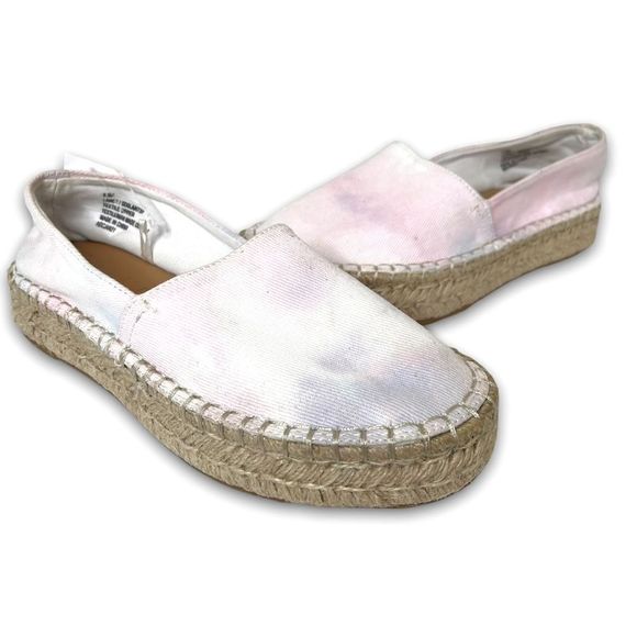 Splendid Laney Pink Pastel Tie Dye Espadrille Platform Slip On Sneaker Shoe 8.5‎ - Picture 1 of 13